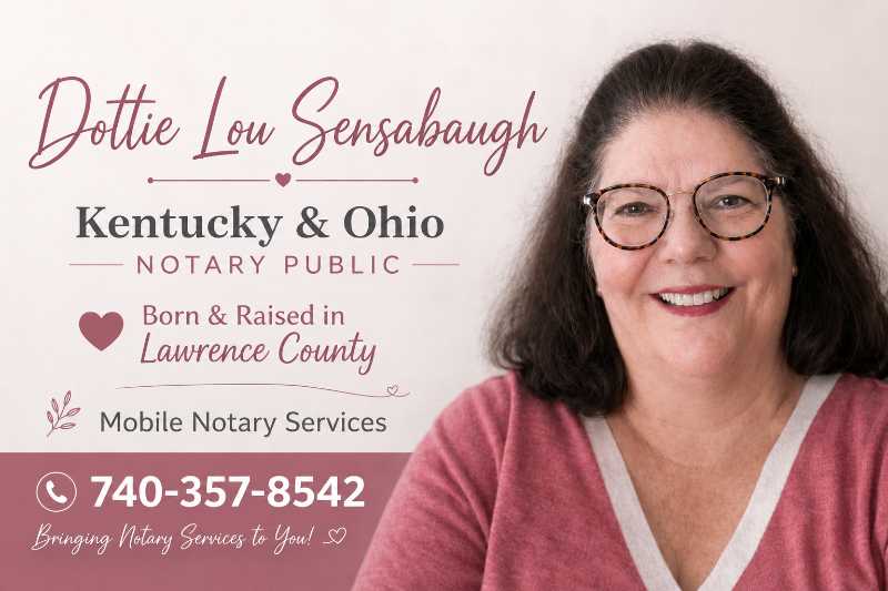 Dottie Lou Sensabaugh — Mobile Notary in Ironton, OH