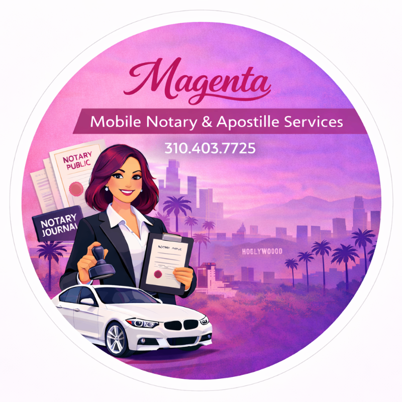 Magenta Miner — Mobile Notary in Los Angeles, CA