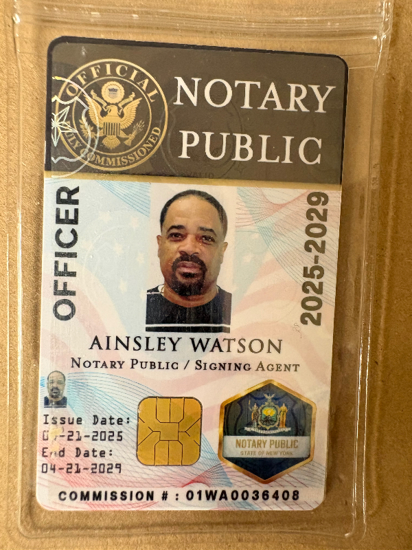 ainsley watson — Mobile Notary in brooklyn, NY