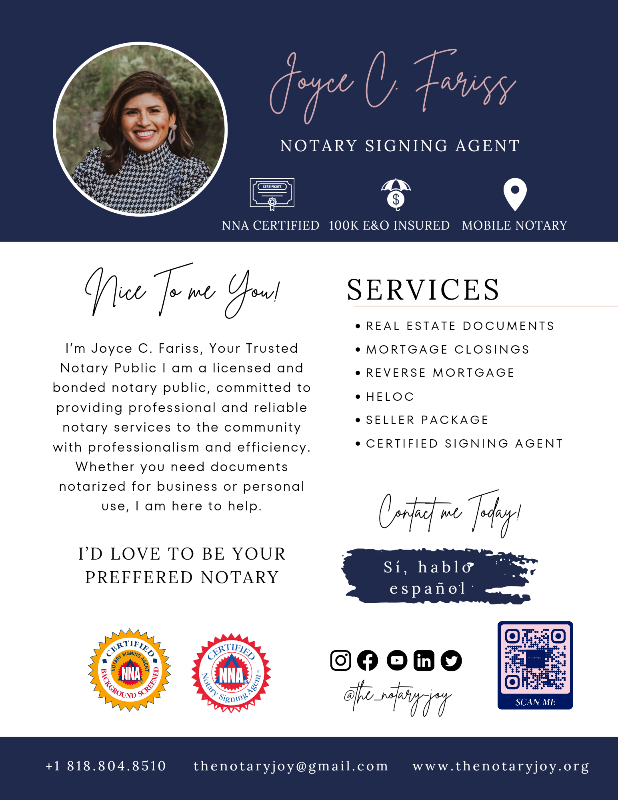 Joyce Fariss — Mobile Notary in Burbank, CA