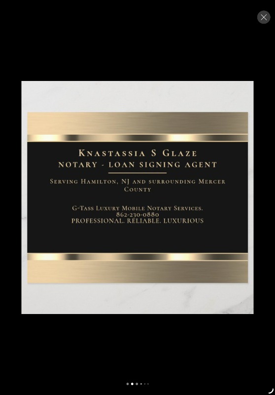 KNASTASSIA GLAZE — Mobile Notary in Hamilton, NJ